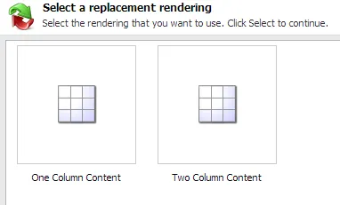 One and two column replacements listed